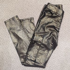 Alice + Olivia Gold Cargo Pants sz 2 NWOT